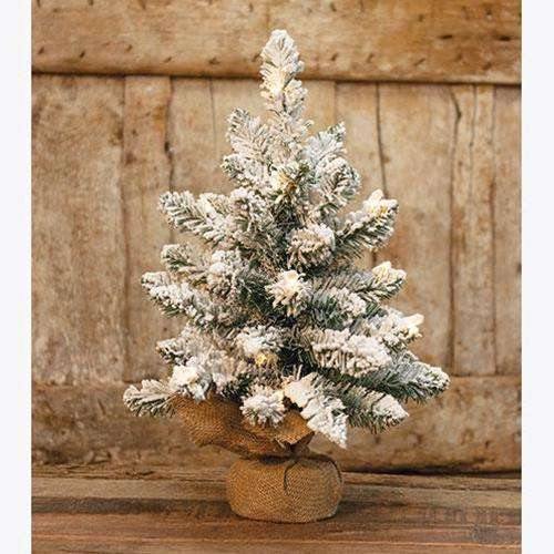 Winter Whisper Tree With Lights, 18" - The Fox Decor