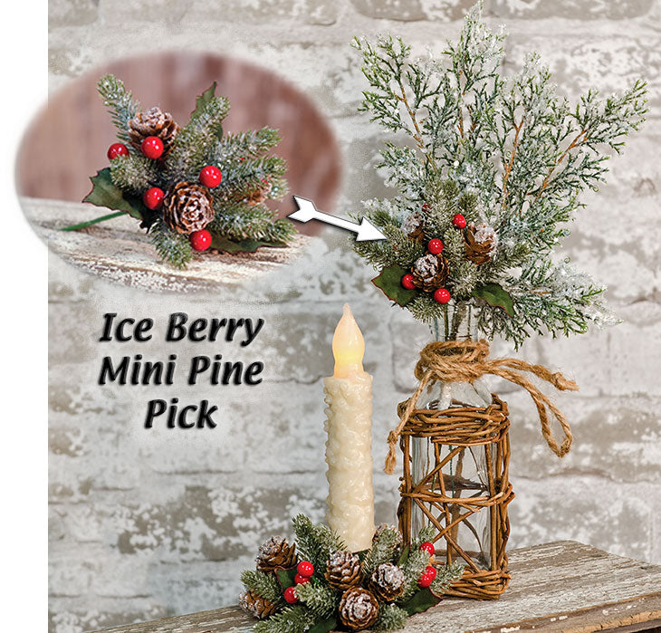 Icy Berries Mini Cone Pick, 8"