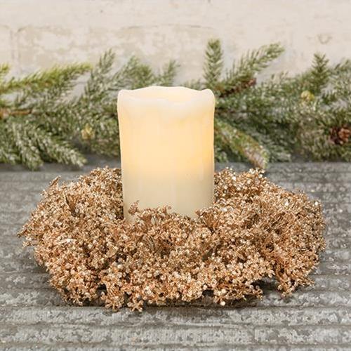 Glitter Gypso Candle Ring, 6" - The Fox Decor