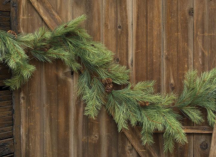 Northern Soft Pine Garland w/Cones, 9ft - The Fox Decor