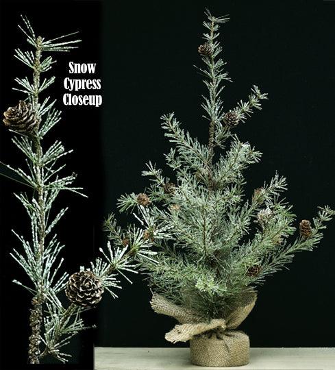 Snowy Cypress Pine Tree, 2 ft. - The Fox Decor