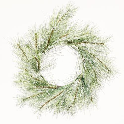 Snowy Silver Fir Candle Ring, 18" - The Fox Decor