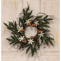 Thumbnail for Snowflake, Berry & Bell Candle Ring - The Fox Decor