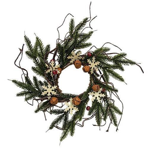 Snowflake, Berry & Bell Candle Ring