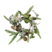 Thumbnail for Frosted Fir Berry & Snowflake Candle Ring - The Fox Decor