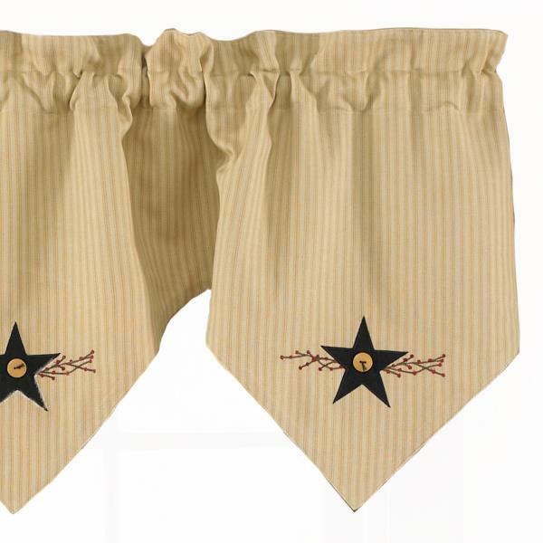 Farmhouse Star Vine Valance - Triple Point Park Designs - The Fox Decor