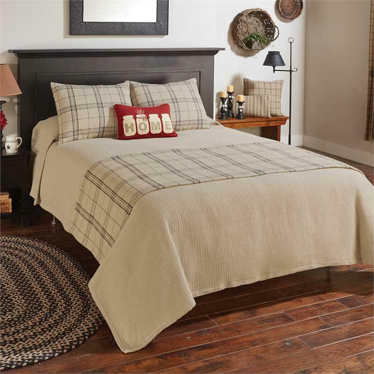 Farmington Queen Bedspread - Oatmeal 94x108 - Park Designs