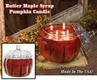 Thumbnail for Buttered Maple Syrup Pumpkin Jar Candle - The Fox Decor