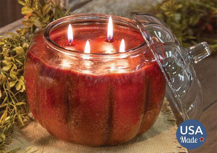 Pumpkin Spice Pumpkin Jar Candle - The Fox Decor