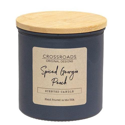 Spiced Georgia Peach 14oz Jar Candle w/Wood Lid - The Fox Decor