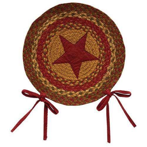Cinnamon Star Braided Chair Pad Set of 4 - The Fox Decor