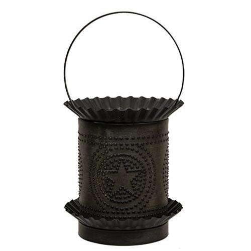 Kettle Black Jumbo Wax Melter w/Punched Stars - The Fox Decor