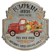 Thumbnail for Pumpkin Patch Truck Metal Sign - The Fox Decor