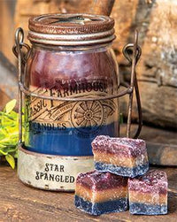 Thumbnail for Star Spangled 3 Layer Jar Candle w/Tin Holder, 14oz - The Fox Decor