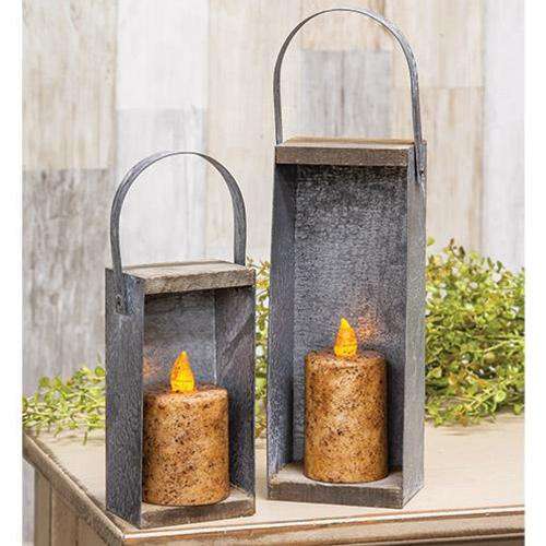 2/Set, Rustic Candle Boxes - The Fox Decor