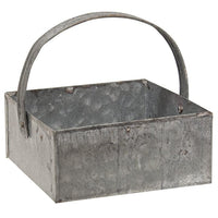 Thumbnail for Washed Galvanized Metal Basket - The Fox Decor