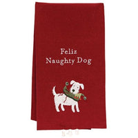Thumbnail for Feliz Naughty Dog Dish Towel