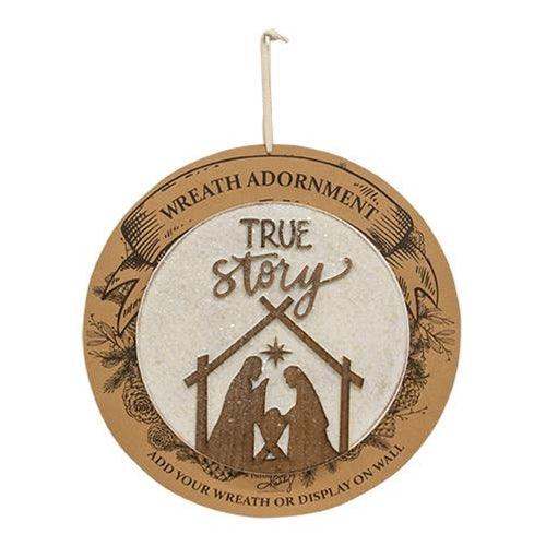 True Story Nativity Wreath Insert - The Fox Decor