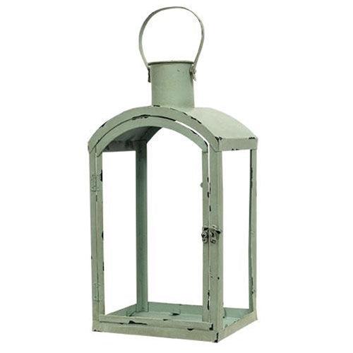 Distressed Green Lantern w/Glass, Lg - The Fox Decor