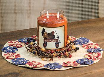 Americana Candle Mat, 13" - The Fox Decor