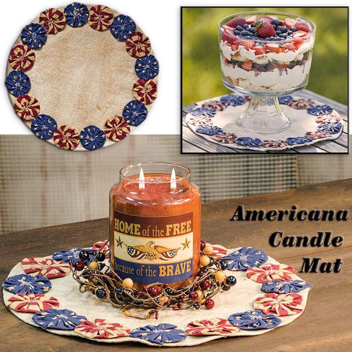 Americana Candle Mat, 13" - The Fox Decor