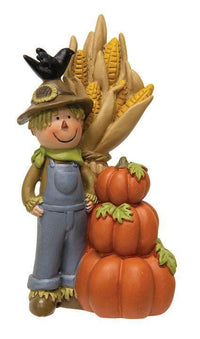 Thumbnail for Resin Scarecrow With Cornstalks and Pumpkins - The Fox Decor