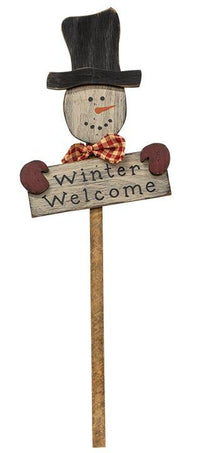 Thumbnail for Winter Welcome Snowman Stake - The Fox Decor