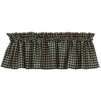 *Green Plaid Valance 14x72 - The Fox Decor