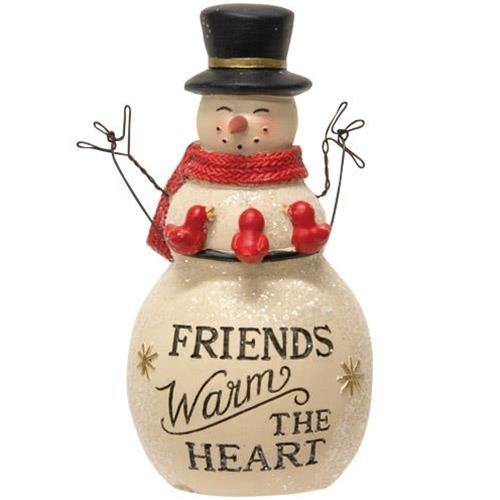 Resin Friends Warm the Heart Snowman - The Fox Decor