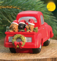 Thumbnail for Resin Christmas Truck With Dogs - The Fox Decor