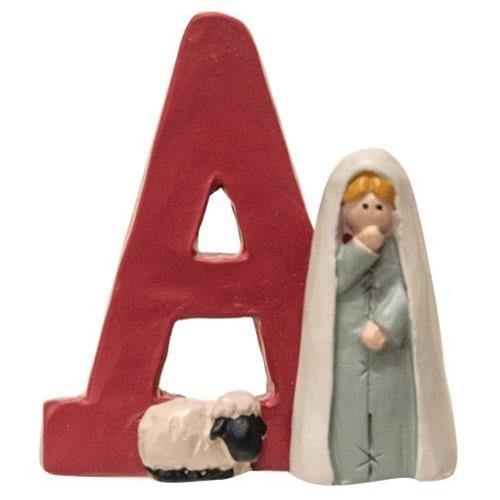 5/Set, Resin "Faith" Letters With Holy Family & Sheep - The Fox Decor
