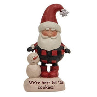 Thumbnail for We're Here For the Cookies Resin Santa w/Snowman - The Fox Decor