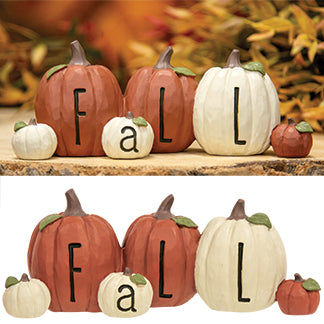 "Fall" Resin Pumpkins - The Fox Decor