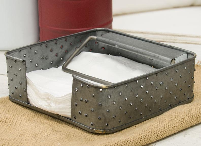 Galvanized Metal Grater Napkin Holder - The Fox Decor