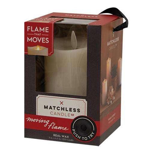Matchless Flame Candle, 3" x 4.5" - The Fox Decor