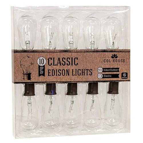 Clear Edison Light Strand, 10 ct.