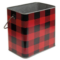 Thumbnail for 2/Set, Nesting Metal Buffalo Check Buckets - The Fox Decor