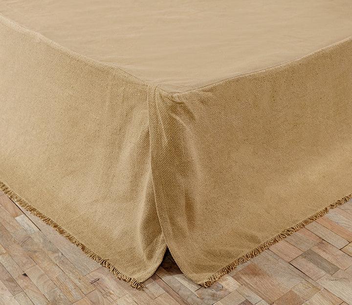 Burlap Queen Bed Skirt - The Fox Decor