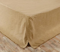 Burlap Queen Bed Skirt - The Fox Decor
