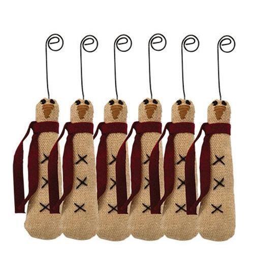 6/Set, Skinny Snowman Ornaments - The Fox Decor