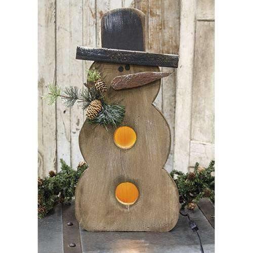 Light Up Snowman w/Pine & Cones, 2 Ft. - The Fox Decor