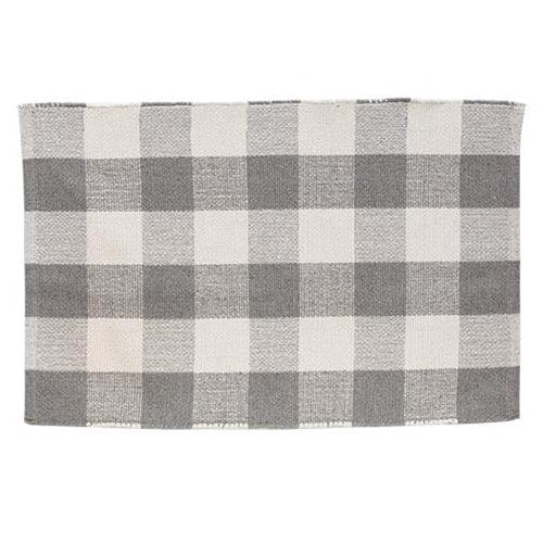 Gray Buffalo Check Door Mat, 36x24