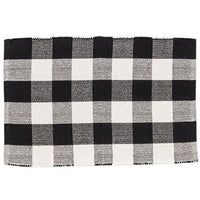 Black Buffalo Check Door Mat, 36x24 - The Fox Decor