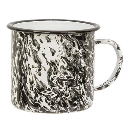 Black Splatter Enamel Soup Mug - The Fox Decor