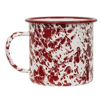 Thumbnail for Red Splatter Enamel Soup Mug - The Fox Decor