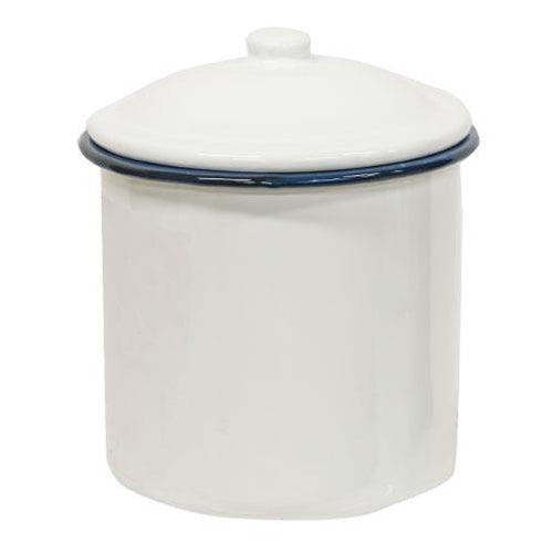 3/Set, Blue Rim Enamel Canisters