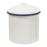 Thumbnail for 3/Set, Blue Rim Enamel Canisters - The Fox Decor