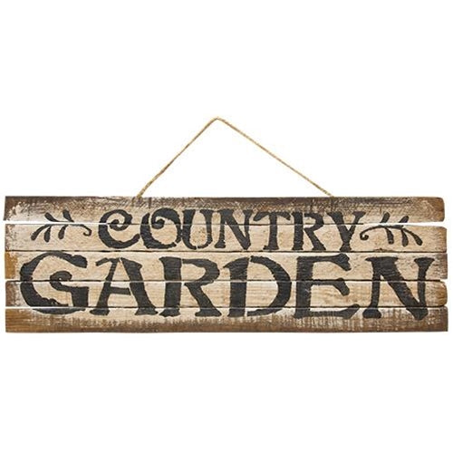 Hanging Lath Country Garden Sign