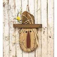 Thumbnail for Hanging Lath Scarecrow Head w/Fall Flowers, 16