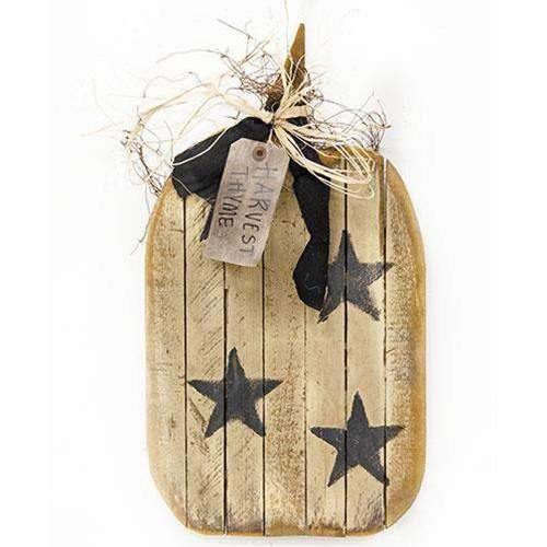 Lath Pumpkin With "Harvest Thyme" Tag - The Fox Decor